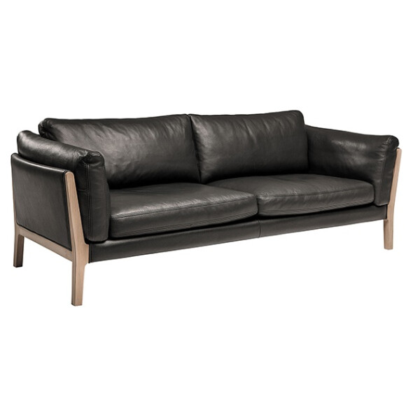 BD-Möbel ZARA 3-sohva nahka musta image