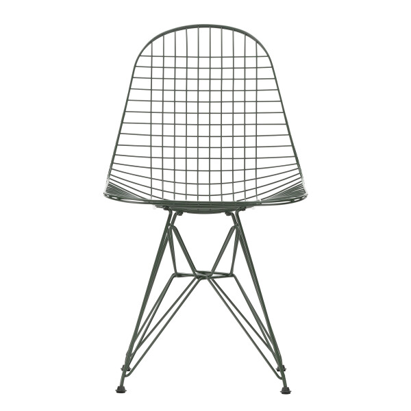 Vitra Wire Chair DKR Colours dark green front image