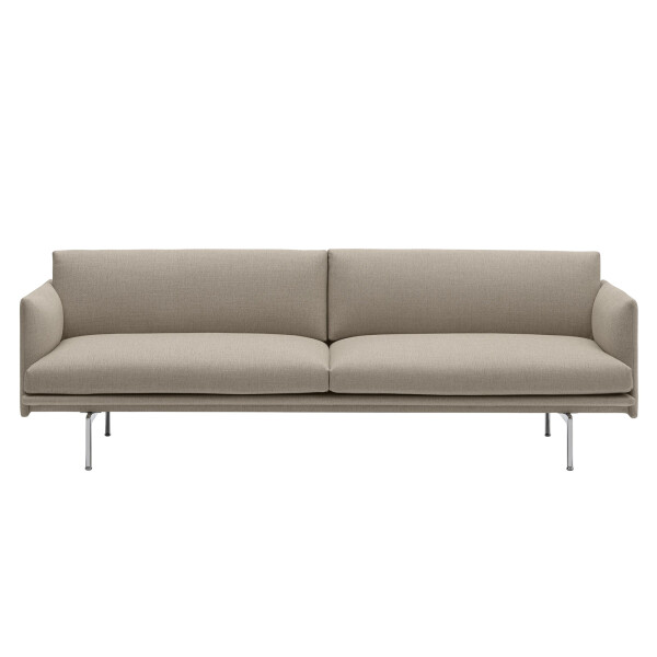 Muuto Outline sofa 3 seater ecriture 240 aluminum image
