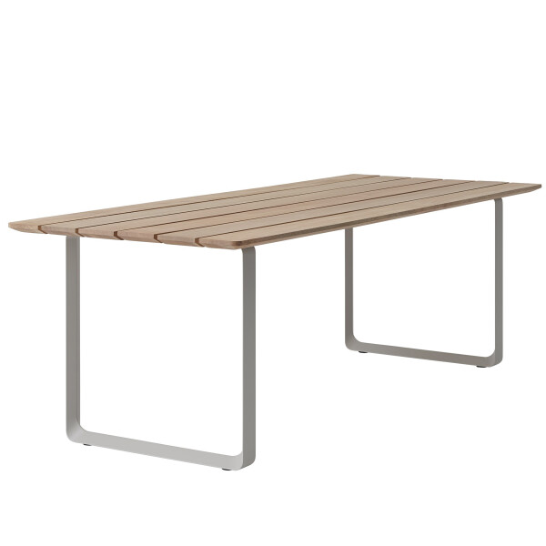 Muuto 70 70 outdoor table 225x90 sapele mahogany grey angle image