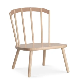 Tapio Anttila Collection PIENA loungetuoli, lakattu koivu/kierrätysnahka kuva