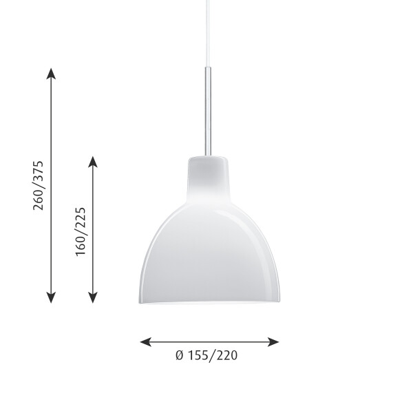 Toldbod 155 220 Glass Pendant size image