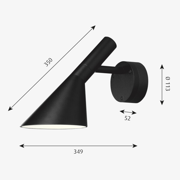 Louis Poulsen AJ 50 Wall Measurements image