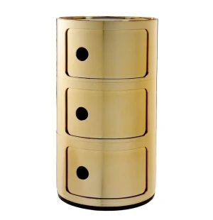 Kartell COMPONIBILI 3-osainen säilytyskaluste, kulta kuva