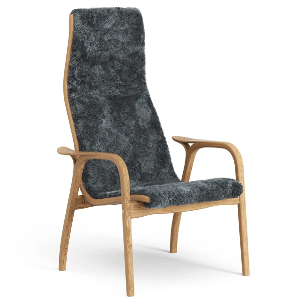 Swedese LAMINO nojatuoli tammi charcoal angle image