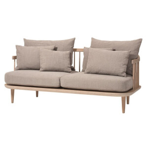 &Tradition FLY SC2 soffa vitoljad ek / beige tyg image