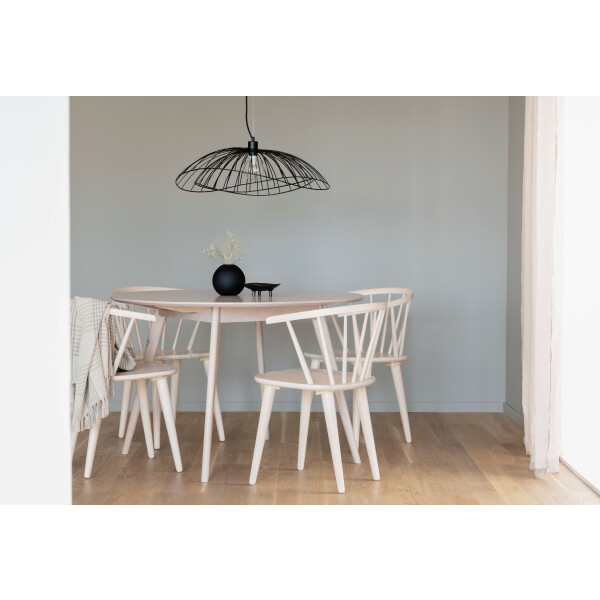 Rowico YUMI pöytä pyöreä valkopigmentoitu tammi kuva