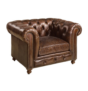 Artwood KENSINGTON nojatuoli, leather vintage cigar kuva