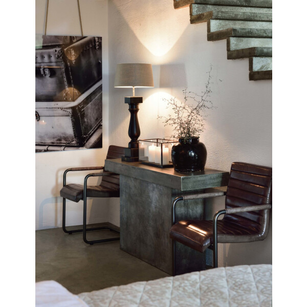 Artwood Sabina tuoli Buffalo Leather Lampre Campos konsolipöytä Light Concrete Grey kuva