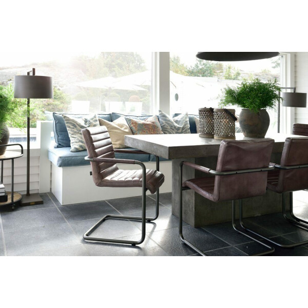 Artwood Sabina tuoli Buffalo Leather Lampre Campos ruokapöytä Light Concrete Grey 02 kuva