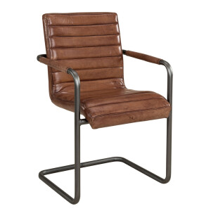 Artwood SABINA käsinojatuoli, buffalo leather light brown kuva