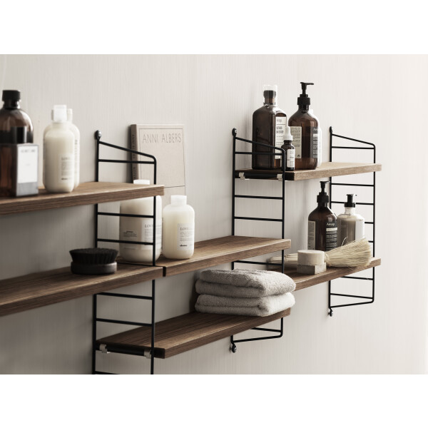 String Pocket hylly pähkinä musta 2 kpl kuva