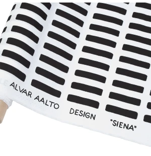 Artek SIENA PUUVILLAKANGAS, valkoinen/musta kuva