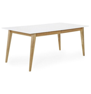 Torkelson MOOD ruokapöytä 190-285x95 valkoinen/tammi kuva