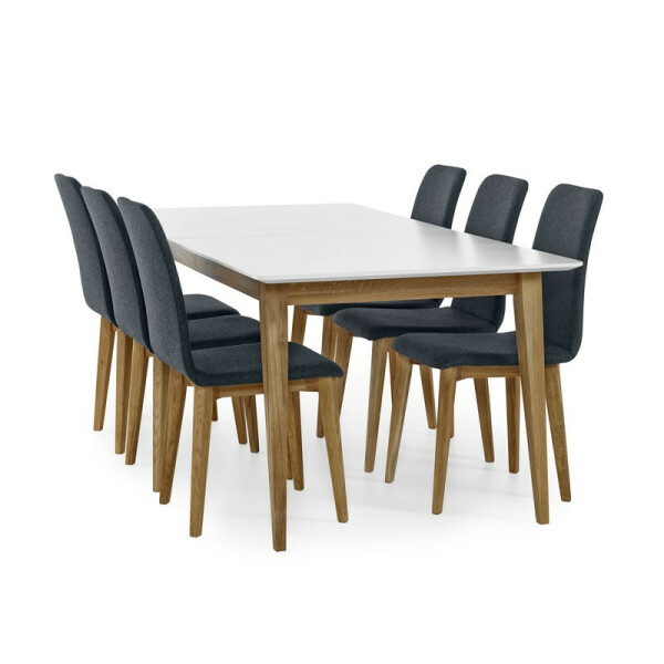 Torkelson MOOD pöytä 190-285x95 valkoinen/tammi kuva