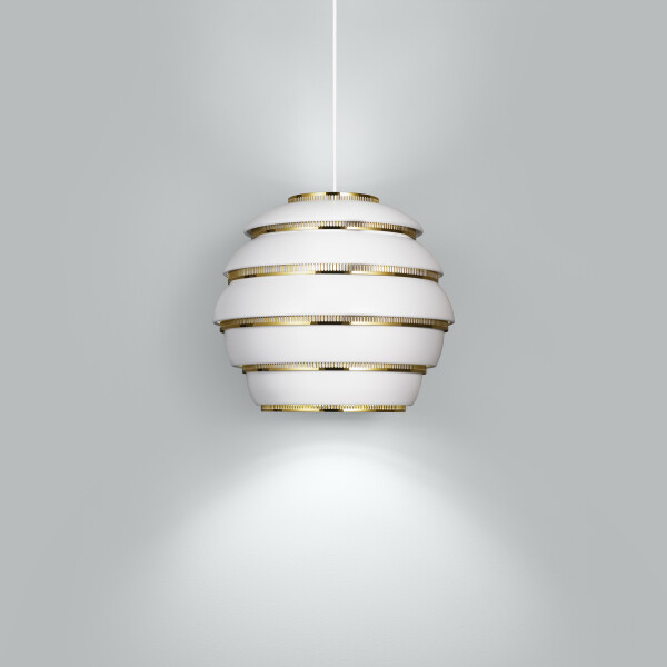 Artek A331 Mehiläispesä riippuvalaisin valkoinen messinki image