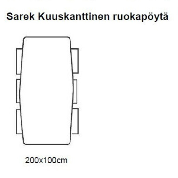 Lundbergs Mobler SAREK kuuskanttinen ruokapoyta v8 image