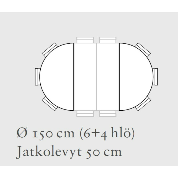 Lundbergs Möbler WILMA ruokapöytä pyöreä 150cm image