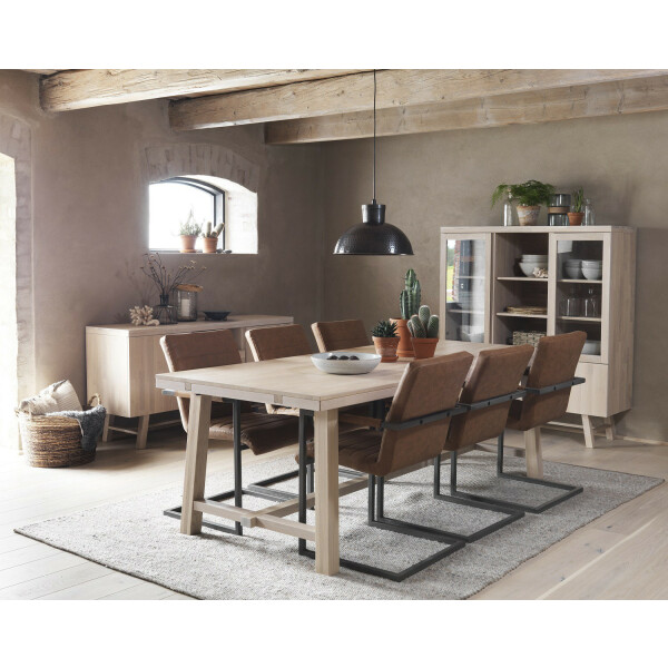 Rowico BROOKLYN ruokapöytä 220x95 whitewash tammi kuva