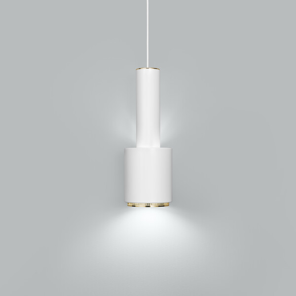 Artek A110 Hand grenade Pendant light white brass image