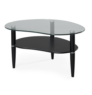 Birger GLASGOW 100/80 soffbord svartbetsad ek image