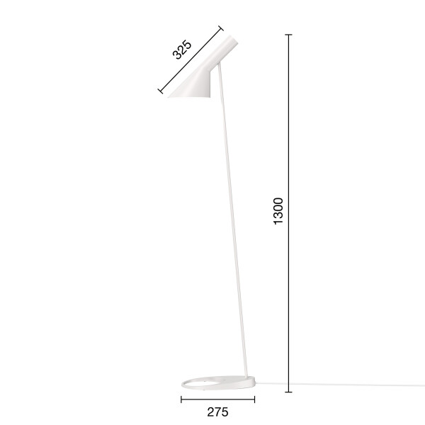 louis poulsen AJ lattiavalaisin mitat valkoinen kuva