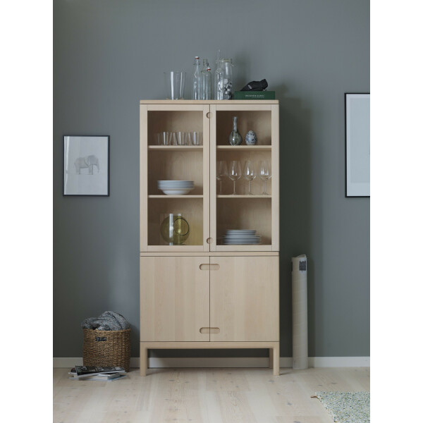 Stolab PRIO vitrine 178x90x39cm koivu kuva