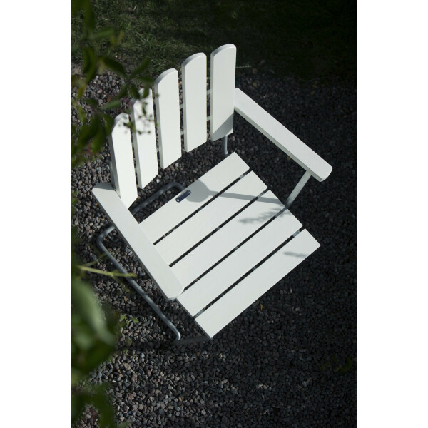 Grythyttan A2 nojatuoli valkoinen/ kuumasinkitty image