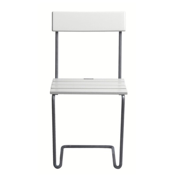 Grythyttan Stålmöbler TUOLI 1 valkoinen/kuumasinkitty image