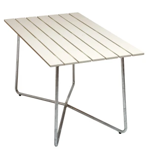 Grythyttan Stålmöbler BORD B25A 120, vit/varmförzinkad image