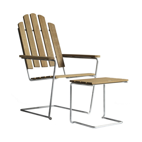 Grythyttan Stålmöbler rahi A3 öljytty tammi/kuumasinkitty kuva