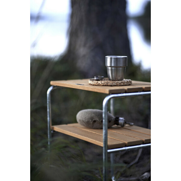 Grythyttan Stålmöbler sivupöytä L45 öljytty tammi/kuumasinkitty kuva