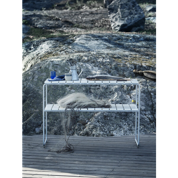 Grythyttan Stålmöbler sivupöytä L105 valkoinen/kuumasinki kuva