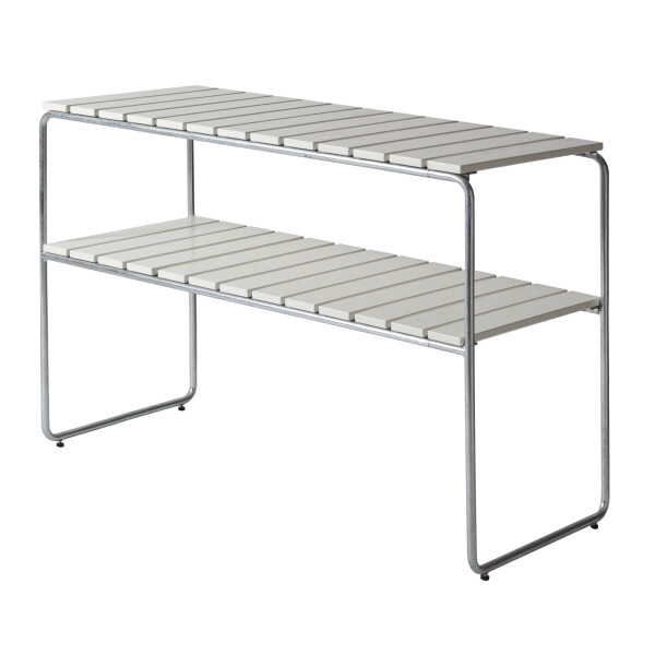 Grythyttan Stålmöbler sivupöytä L105 valkoinen/kuumasinkitty kuva