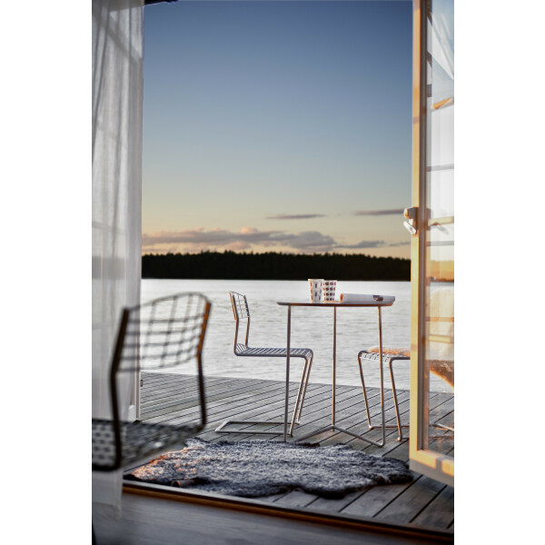 Grythyttan Stålmöbler HIGH-TECH pöytä 60 valkoinen/kuumasinkitty kuva