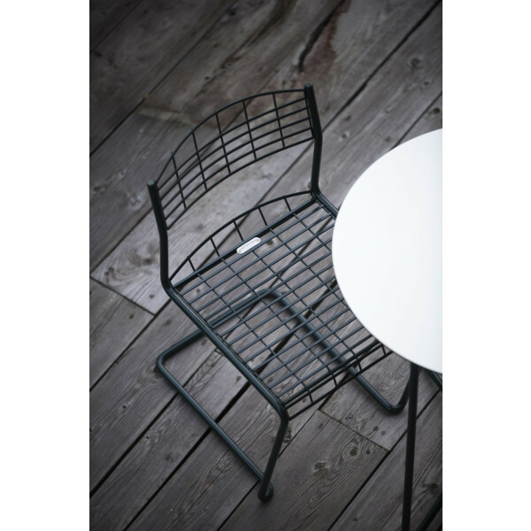 Grythyttan Stålmöbler HIGH-TECH pöytä 60 valkoinen/musta kuva