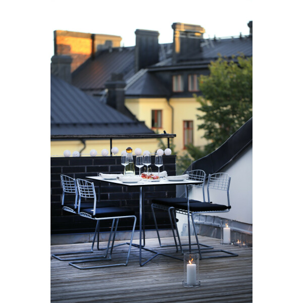 Grythyttan Stålmöbler HIGH-TECH pöytä 110x70 valkoinen/kuumasinkitty kuva