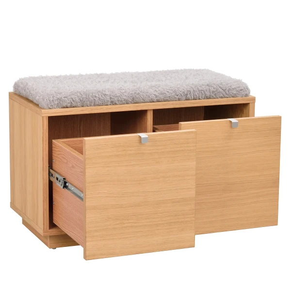103754 det1 Confetti bench w 2drawers oak sheepskin imitation2 kuva