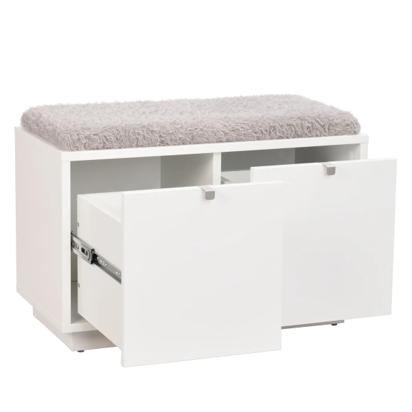103756 det1 Confetti bench w 2drawers white sheepskin imitation2 kuva