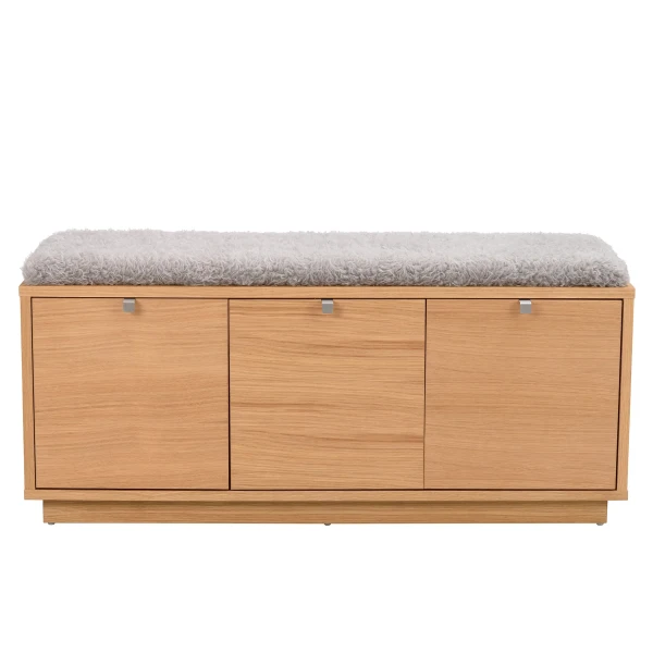 103762 a Confetti bench w 3drawers oak sheepskin imitation2 kuva