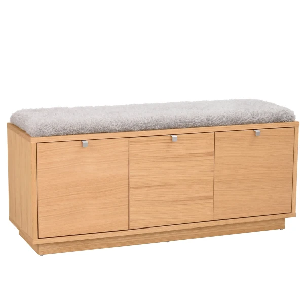 103762 b Confetti bench w 3drawers oak sheepskin imitation2 kuva