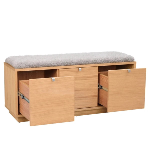 103762 det1 Confetti bench w 3drawers oak sheepskin imitation2 kuva