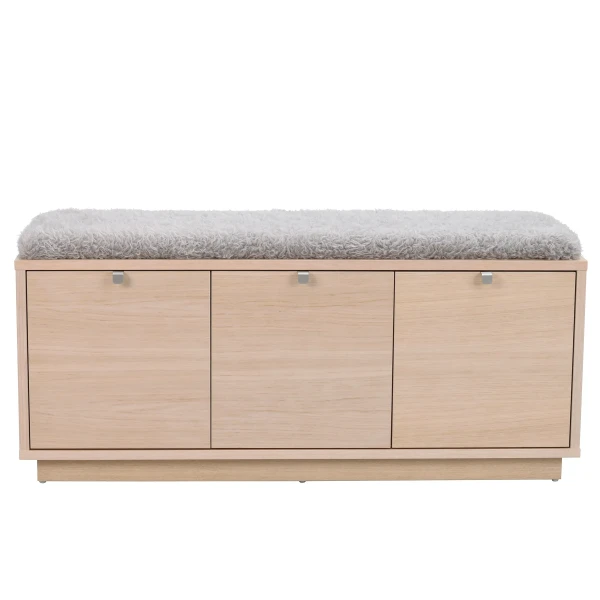 103768 a Confetti bench w 3drawers whithepigm oak sheepskin imitation2 kuva