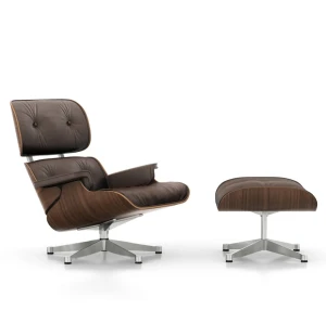 Vitra EAMES LOUNGE CHAIR nojatuoli ja rahi, pähkinä mustainoitu/Marron 69 kuva