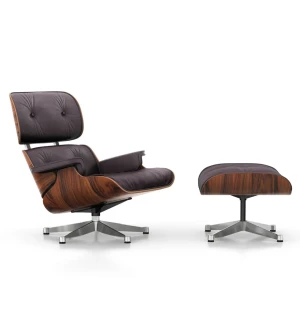 Vitra EAMES LOUNGE CHAIR nojatuoli ja rahi, palisanteri/Plum 87 kuva