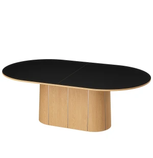 Skovby 115 ruokapöytä 210-280 cm, öljytty tammi/musta kuva