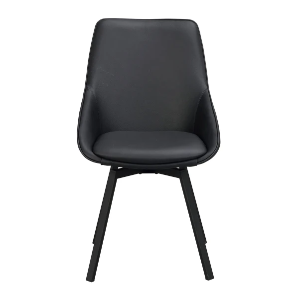 118133 b sb a Alison swivel chair black leather black kuva