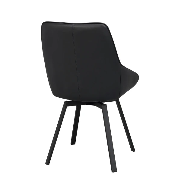 118133 b sb d Alison swivel chair black leather black kuva