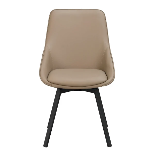 118137 b sb a Alison swivel chair beige leather black kuva