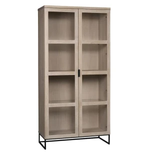 Rowico EVERETT vitrinskåp, vitpigmenterad ek image